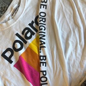 Polaroid crop long sleeve shirt